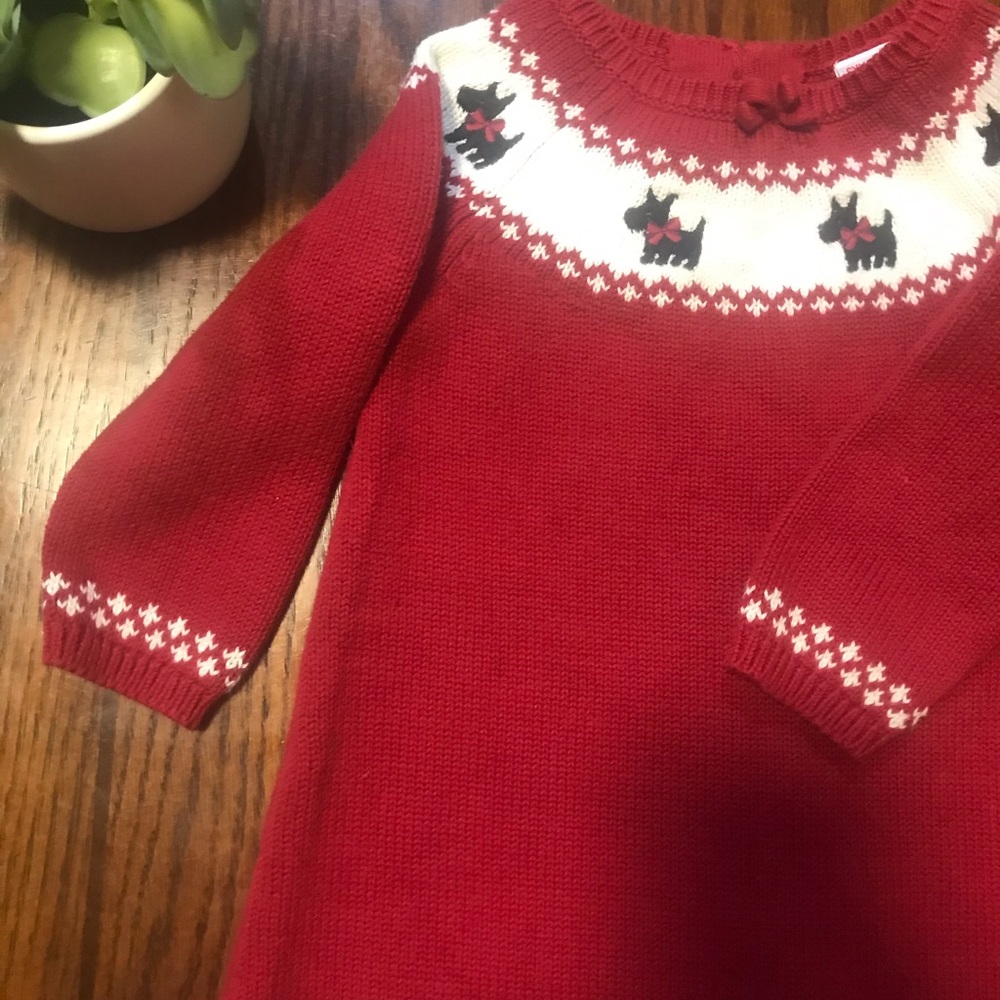 🐕 🧶 Red Knit Dress🧶 🐕 - Picture 2 of 3